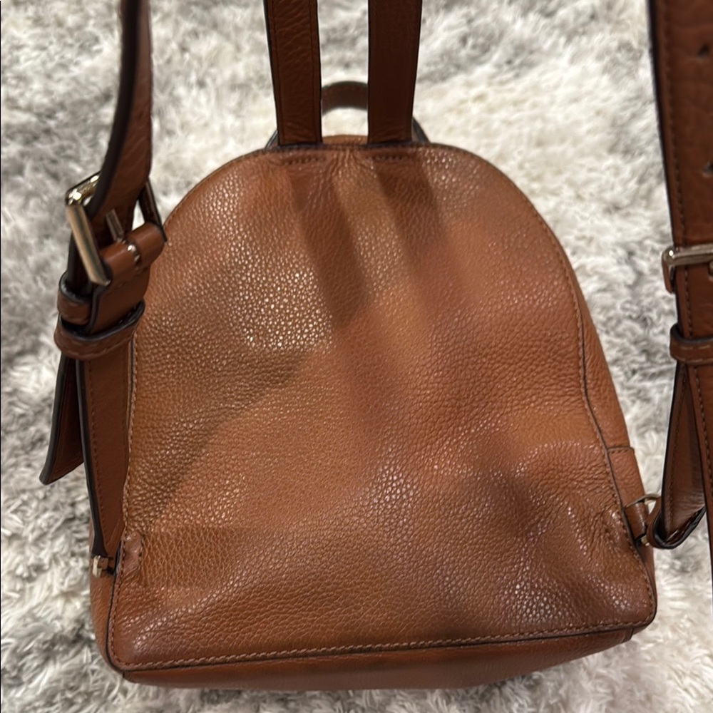 Kate Spade Cognac Leather Mini Backpack - Picture 8 of 16